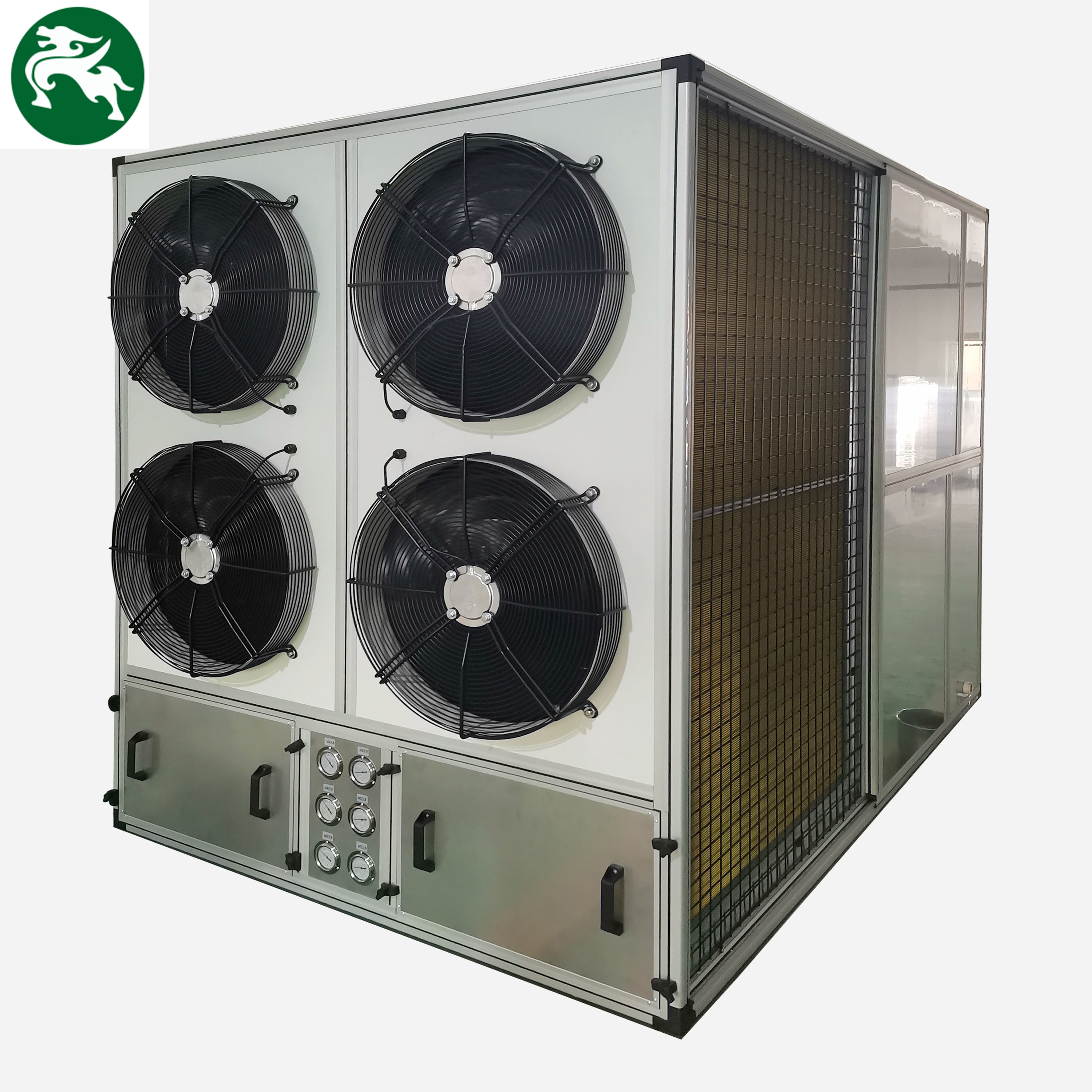 Unità AHU in acciaio inossidabile Unità confezionata sul tetto per aree anticorrosione con quattro ventilatori