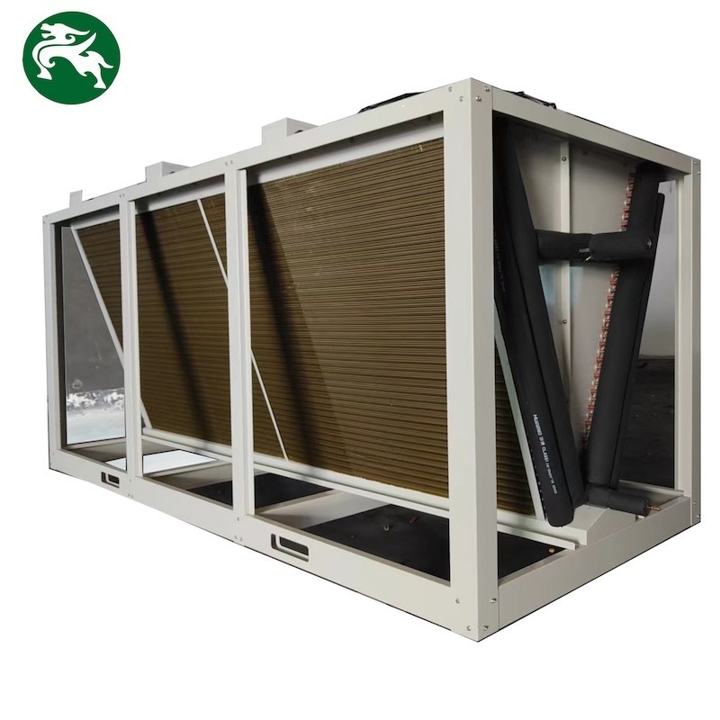 Risparmio energetico V tipo refrigeratore secco HVAC per la sala di dati dissipazione del calore con tre ventilatori